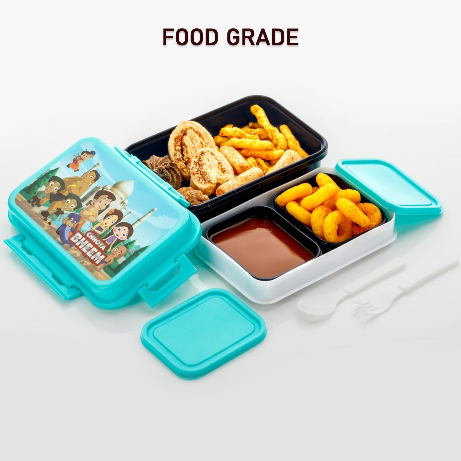5238 Kids Lunch Box & Air Tight-BPA Free-Inter Lock with 4 Compartment Insulated Lunch Box Plastic Tiffin Box for Boys, Girls & School DeoDap 5238 Kids Lunch Box & Air Tight-BPA Free-Inter Lock with 4 Compartment Insulated Lunch Box Plastic Tiffin Box for Boys, Girls & School DeoDap